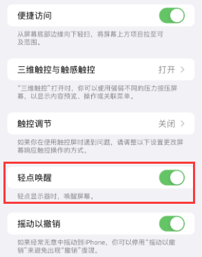 花都苹果授权维修站分享iPhone轻点无法唤醒怎么办 