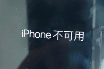 花都苹果服务网点分享锁屏界面显示“iPhone 不可用”如何解决 